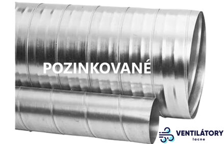 Galvanizované Spiro Potrubie Ø 355mm x 3m - Vzduchotesnosť Triedy D