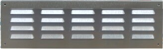 Brúsená Nerezová Vetracia Mriežka MV-N 260x140mm, AISI 304, Protidažďová Žalúzia