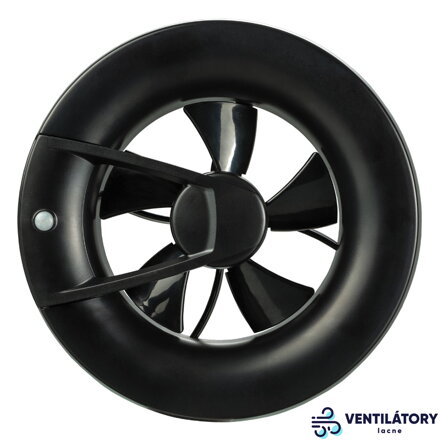 Blauberg O2 Supreme Čierny Inteligentný Ventilátor 100mm a 125mm - Časový Dobeh, Senzor Vlhkosti a Pohybu, Ovládanie Smartfónom