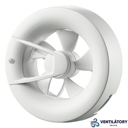 Blauberg O2 Supreme Inteligentný Ventilátor s Pohybovým a Vlhkostným Senzorom, Ovládanie Smartfónom, 100mm a 125mm, Axiálne Obežné Koleso, DC Motor, Biela