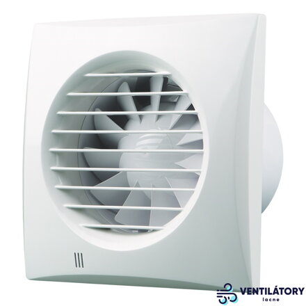 VENTS 100T QUIET MILD Ventilátor s Časovým Dobehom, Spätnou Klapkou a Nízka Hlučnosť pre Stropnú a Nástennú Montáž