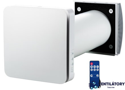 Lokálny rekuperátor Blauberg VENTO inHome W Wi-Fi ∅160mm s diaľkovým ovládaním, automatickou žaluziou, senzorom vlhkosti a prietokom 50m3/h
