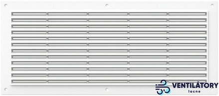 Plastová vetracia mriežka A5023 bez sieťky - 500x227mm, biela, ABS plast