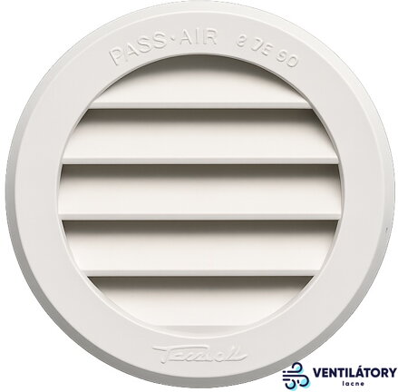 Plastová vetracia mriežka T 11B pre potrubie 110mm bez sieťky - talianska výroba, ABS plast, biela