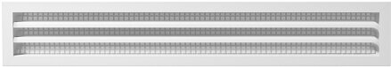 Biela plastová vetracia mriežka P51R516B so sieťkou, ABS plast, 515x60mm