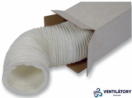 Flexibilné plastové potrubie PVC-W CAIROX Ø 102mm x 15m, neizolované, biele