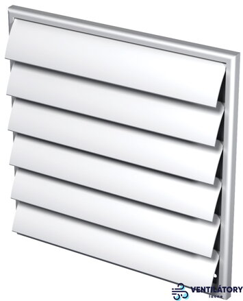 MV250J Plastová Gravitačná Mriežka 250x250 mm Bez Príruby s Žalúziami