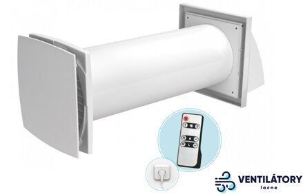Lokálny rekuperátor VENTS Solo RA1-35-9 R V.2-∅100mm s vlhkostným senzorom a diaľkovým ovládaním, prietok vzduchu 46m3/h