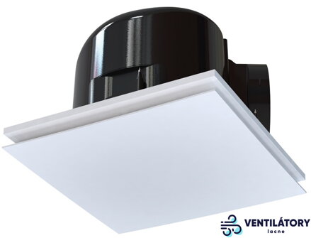 Ventilátor VENTS HBF SQUARE 250TH - Radiálny stropný ventilátor s výkonom 482 m³/h, časovým dobehom a senzorom vlhkosti