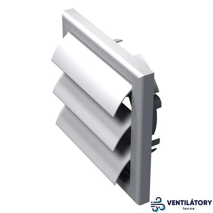 Univerzálna biela gravitačná mriežka MV100VUJ s prírubou 100mm, 55x110mm a 125mm
