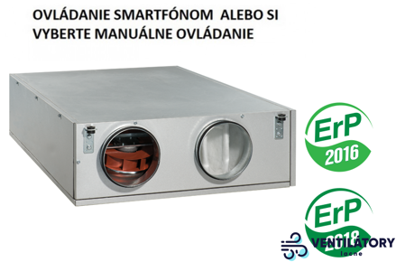 Rekuperačná jednotka VENTS VUT 300 PBE EC A21 s predohrevom a WiFi, prietok 340 m3/h
