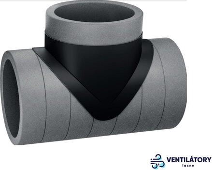 Izolovaný Ventilačný T-kus 160mm z Expandovaného Polystyrénu s Grafitom - Kompatibilný so Systémom OctoPLUS