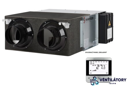 Rekuperačná jednotka entalpická REVENTON INSPIRO BASIC 200 - 200m3/h s manuálnym bypassom, 3-rýchlostné AC ventilátory, predfiltre G3