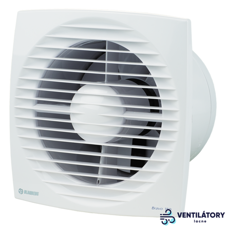 BLAUBERG BRAVO STILL150 Ventilátor do Kúpeľne a WC s Priemerom 150mm, Výkon 305m3/h, Základné Riadenie, Montáž na Stenu a Strop