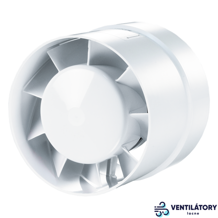 Potrubný Ventilátor VENTS 125VKOL s Gulôčkovým Ložiskom, Výkon 185 m3/h, Ø 125 mm