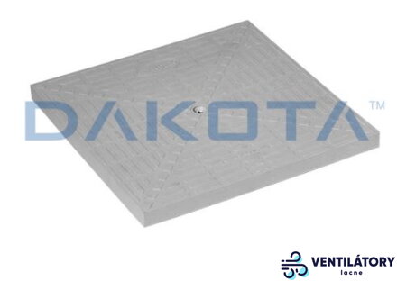 Dakota 200x200 Plastový Poklop k Revíznej Šachte z Polypropylénu, Nosnosť 1,5 tony, Šedá