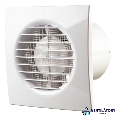 VENTS SIMPLE TURBO 125T - Kúpeľňový Ventilátor s Časovým Dobehom a Zvýšeným Výkonom 226 m3/h