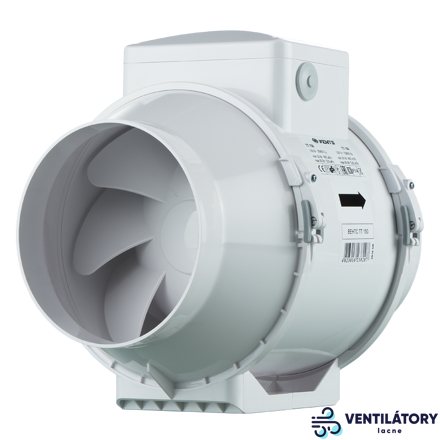 Axiálny odsávací ventilátor VENTS TT 150mm, dvojrýchlostný, výkon 405-520 m3/h, napätie 230V, IP X4