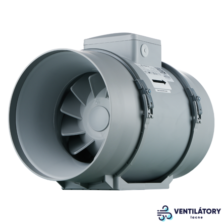 Dvojrýchlostný axiálny odsávací ventilátor VENTS TT 160PRO s priemerom 160mm, prietokom 415-565m3/h a napätím 230V