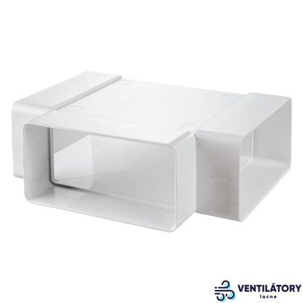 T-Kus Rozbočka Plochého Kanálu 75x150mm - Plastové Hranaté Prechodky pre Ventilačné Systémy