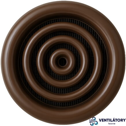 Plastová vetracia mriežka MV51/2BVS hnedá s integrovanou sieťkou proti hmyzu, 47mm x 59mm, 2 kusy v balení