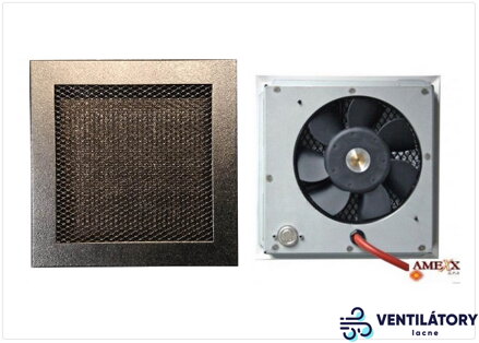 MonoChemin Air Krbový Ventilátor Grafit Tmavý s Nútenou Cirkuláciou Teplého Vzduchu vyrobený vo Francúzsku