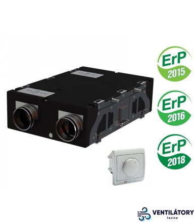 VENTS VUE 180 P5 EC A2 Entalpická Rekuperácia do Stropu - 220m³/h s Energeticky Úspornými EC Motormi a Tepelným Výmenníkom