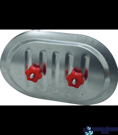 Revízne dvierka do spiro potrubia RPDR-A10 s rozmermi 180x80mm pre potrubia 100/125mm, pozinkovaná oceľ