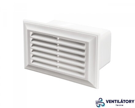 Plastová ventilačná mriežka pre potrubia 55x110mm a 60x120mm - Krycia plocha 88x137mm