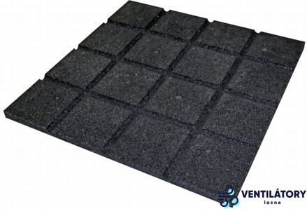 MPK VIB • Antivibračná Doska 500x500mm z Recyklovanej Gumy pre Ventilátory a Stroje