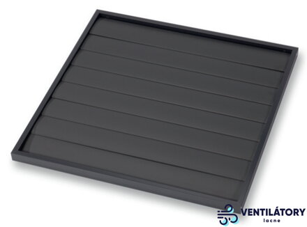 Gravitačná vetracia mriežka VK 200x200 RAL7015 Antracit s hliníkovým rámom a PVC lamelami