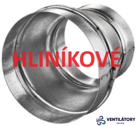 Hliníková vzduchotechnická redukcia Ø 200mm na Ø 630mm AL99,5%/EN AW1050A
