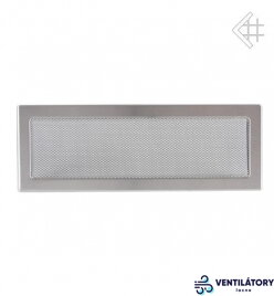 Kratki Krbová Mriežka 11x42 cm Chrom Matná Bez Žalúzie - Oceľová Konštrukcia s Tepelnou Odolnosťou