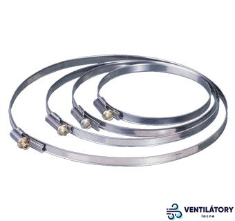 Nerezová Montážna Svorka C 125mm pre Kruhové Ventilačné Potrubie 125mm