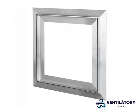 Hliníkové revízne dvierka DG 200x200 mm bez výplne pre 12,5 mm sádrokartón s tlačným zámkom