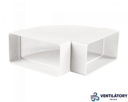 Koleno plastové 90° pre hranaté potrubie 90x220mm, kód 9291