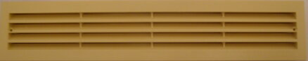 Plastová Obojstranná Vetracia Mriežka do Dverí MV430/2 Béžová - 80x434 mm Bez Sieťky proti Hmyzu
