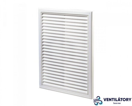 Plastová Vetracia Mriežka MV160S s UV Ochranou a Sieťkou proti Hmyzu - Rozmery 221x299mm