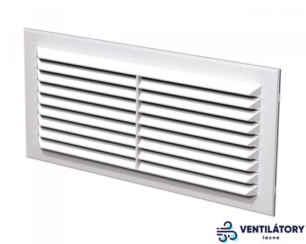 Plastová vetracia mriežka MV80-1S so sieťkou proti hmyzu, 170x80mm, UV odolný ABS plast