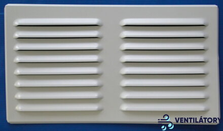 Hliníková vetracia mriežka s protidažďovými žaluziami OPZ 500x190 mm, biela