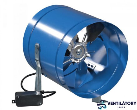 Axiálny potrubný ventilátor VENTS VKOM 315 s pripojením 315mm, výkon 1700 m3/h, 230V, oceľové telo a hliníkové obežné koleso