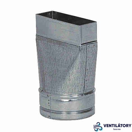 Symetrická redukcia kanál 200x90mm na flex 125mm z pozinkovaného plechu