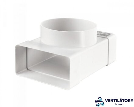 Univerzálna T-Rozbočka pre Potrubia 55x110mm a Ø100mm z Bieleho Plastu