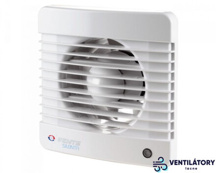 Tichý Kúpeľňový Ventilátor VENTS Silenta-MTH Ø 100mm s Časovačom a Senzorom Vlhkosti, Výkon 78m³/h