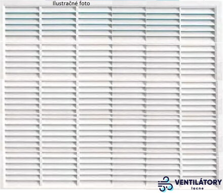 Plastová vetracia mriežka 500x600mm s integrovanou sieťkou proti hmyzu, ABS materiál