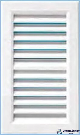 Vetracia mriežka 100x200mm z ABS plastu bez sieťky pre ventilačné systémy