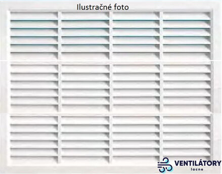 Vetracia mriežka 400x300mm so sieťkou z ABS plastu pre otvory 408x308mm