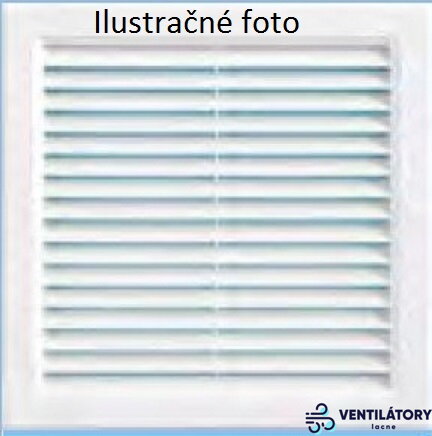 Vetracia mriežka 200x200mm s integrovanou sieťkou proti hmyzu, ABS plast