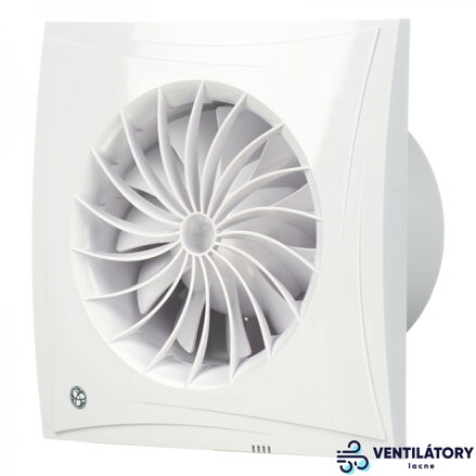 Ventilátor do kúpeľne Blauberg SILEO 100TH s časovým dobehom, senzorom vlhkosti, priemer 100mm, výkon 97m3/h, IP45