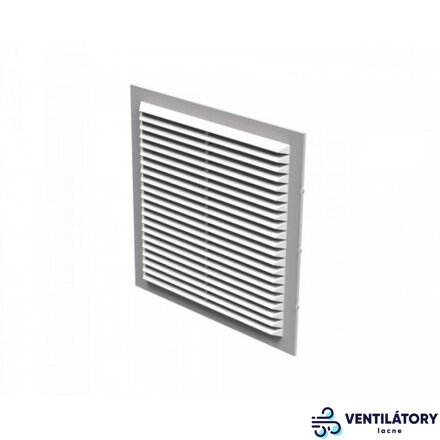 Vetracia mriežka MV150-1S so sieťkou proti hmyzu, biela, ABS plast, UV odolná, 192x192mm